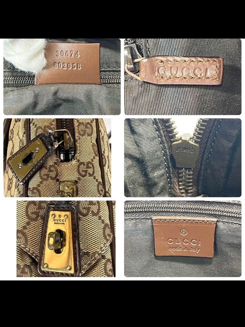 Authentic Vintage Gucci GG Canvas Boston Bag or Shoulder Bag - Picture 9 of 13